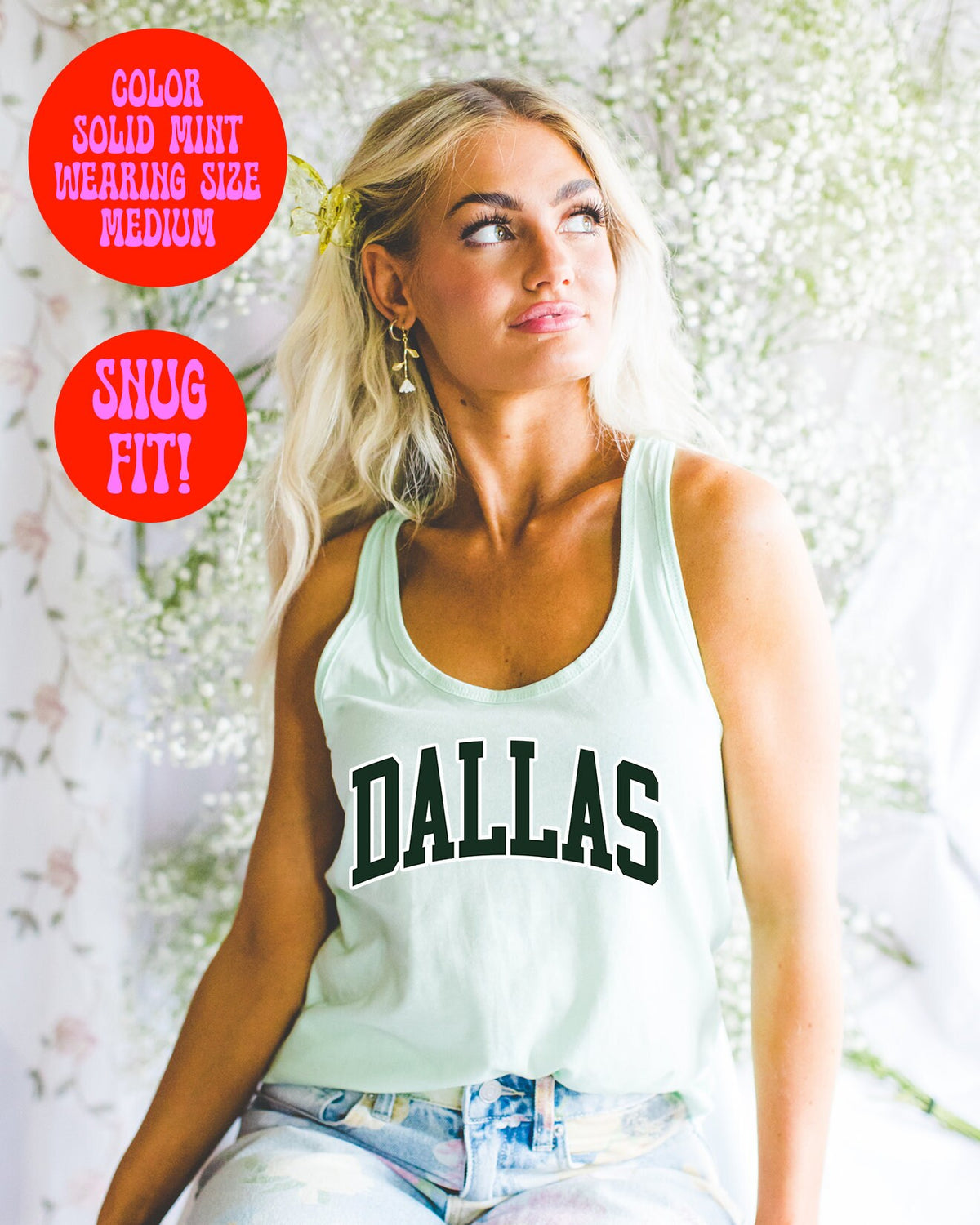 Dallas Tank Top Gifts Racerback Shirt Sleeveless Women39s Tank Top – Premium Graphic · High-Quality Print