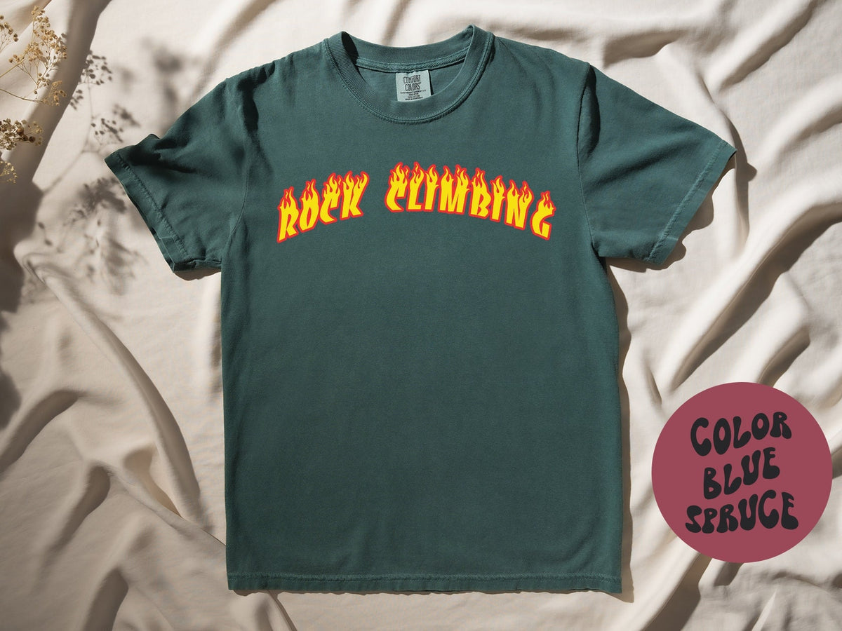 Rock Climbing Climber Shirt Gifts COMFORT COLORS Tshirt Crew Neck Tee Crewneck Short Sleeve Men Women Graphic Tee – Cozy Vibes · Perfect For Daily Wear