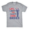 Independence Day Shirt 4th of July Party Shirt American Shirts Murica Shirt Golfing Shirt Life Liberty Hopefully Some Birdies Golfer Graphic Tee – Fan Favorite · Great Gift For Fans