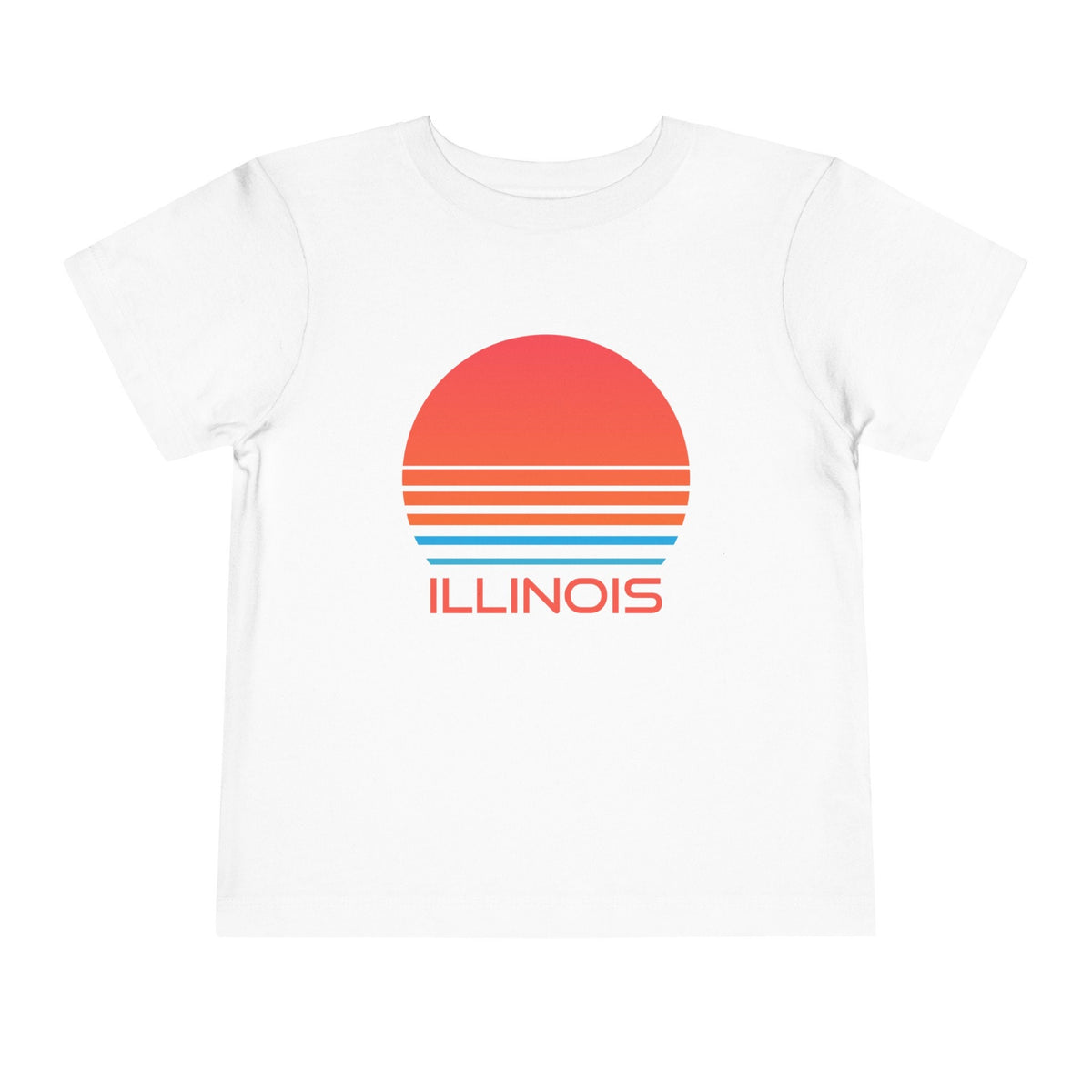 Illinois Toddler TShirt Retro 80s Unisex Toddler Illinois Shirt Personalization Available Graphic Tee – Everyday Comfort · Perfect For Daily Wear