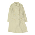 Vintage Womens Beige Double Breasted Long Overcoat Luxury High End Swing Coat Graphic Tee – Easygoing Wear · Must-Have Style