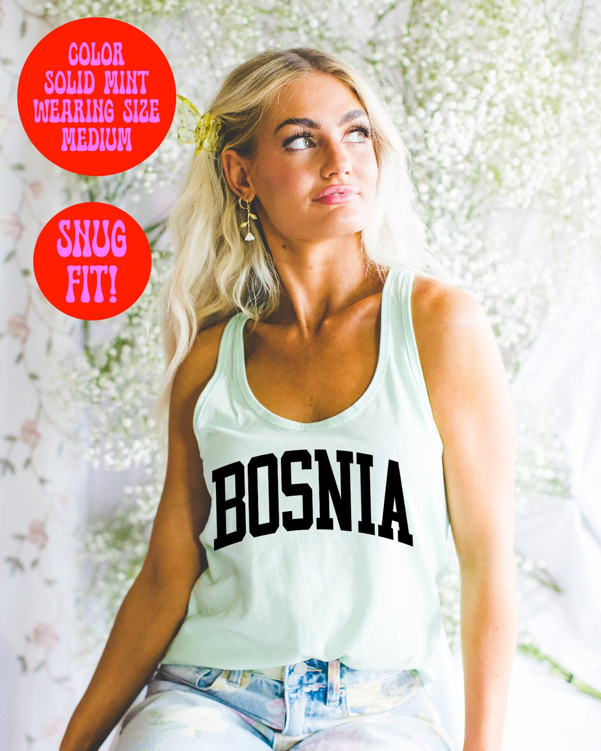 Bosnia Bosnian Tank Top Gifts Racerback Shirt Sleeveless Women39s Tank Top – Aesthetic Look · Trending Graphic Apparel