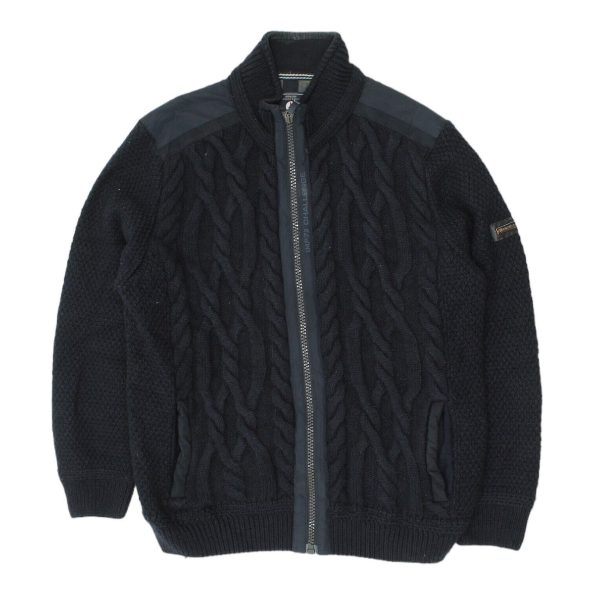 Impulso Mens Navy Full Zip Knit Jumper Vintage High End Designer Jacket VTG Graphic Tee – Fan Favorite · Perfect For Daily Wear