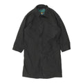 Bugatti Mens Long Black Belted Overcoat Vintage High End Designer Coat VTG Graphic Tee – Bold Style · High-Quality Print