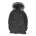 Khujo Womens Long Black Fur Trim Hooded Parka Coat Vintage High End Designer Graphic Tee – Everyday Comfort · Top Pick For Any Outfit