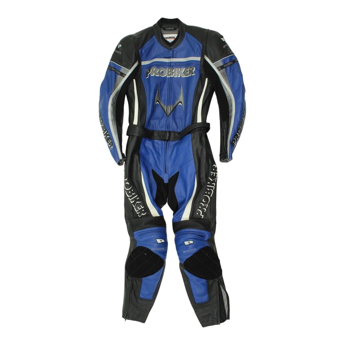 Pro Biker Mens Blue Black Leather Motorcycle Suit 2 Piece Protective Biker VTG Graphic Tee – Warm & Stylish · Must-Have Style
