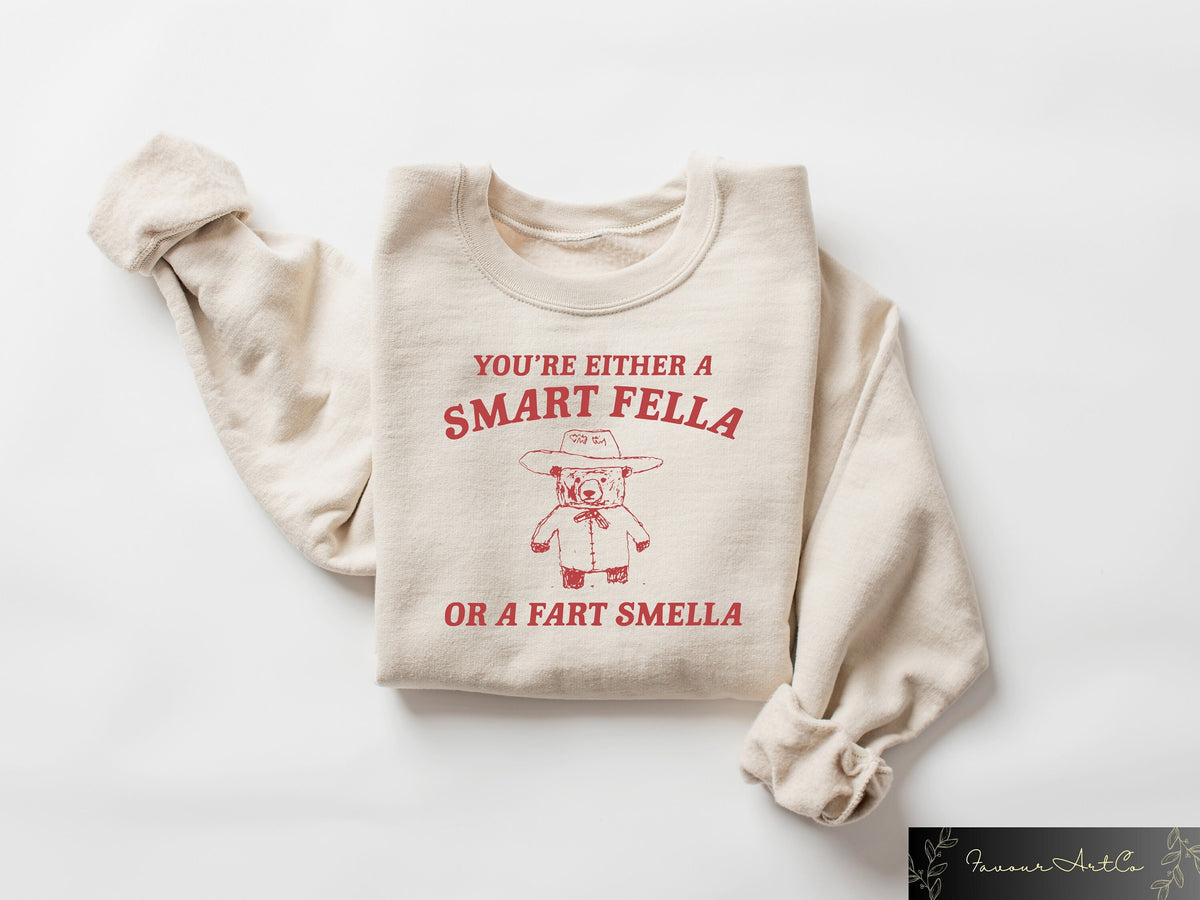 Are You A Smart Fella Or Fart Smella Retro Cartoon T Shirt Weird T Shirt Meme T Shirt Aesthetic Woman Clothing Graphic Tee – Feel-Good Design · Perfect For Daily Wear