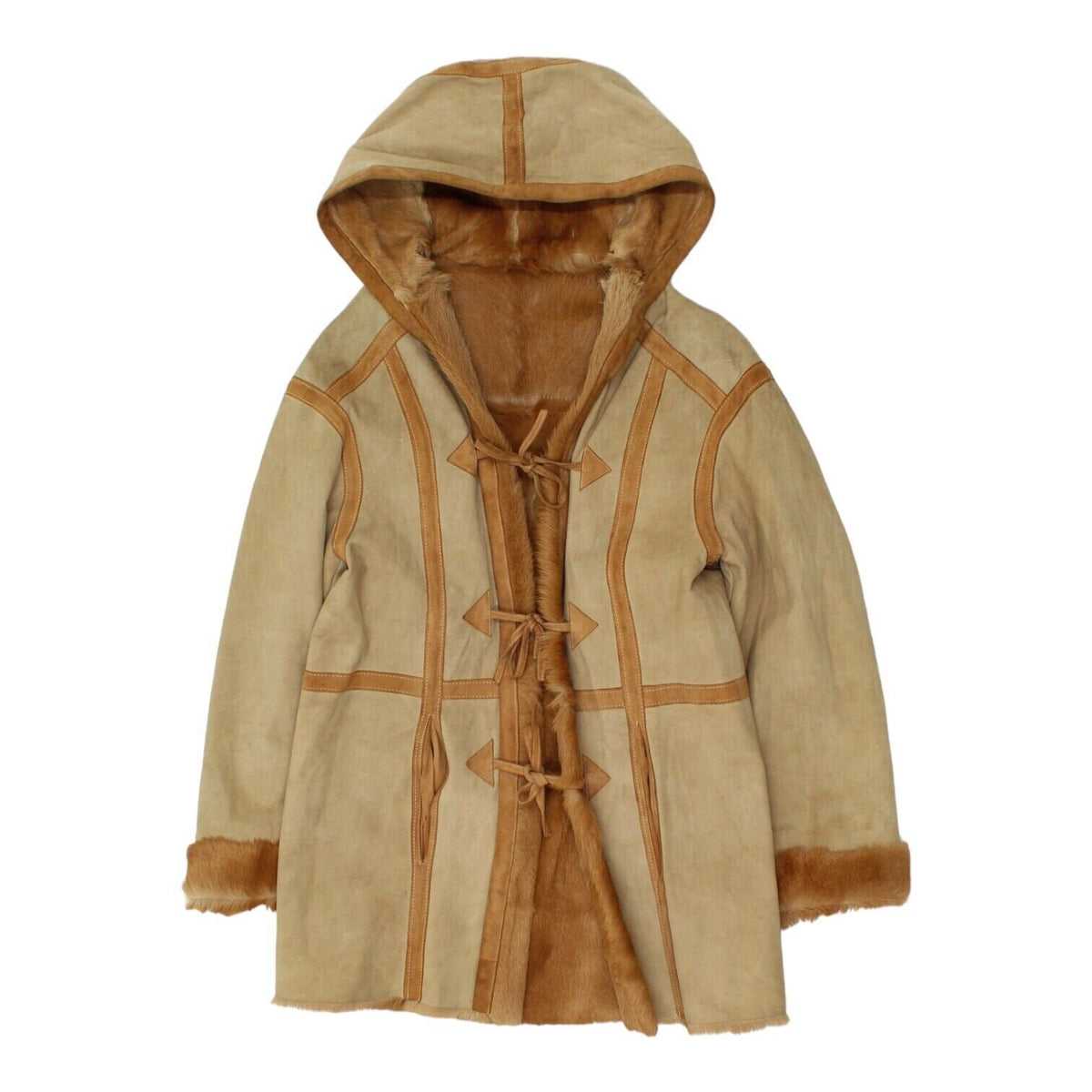 Vintage Womens Beige Suede Orange Fur Hooded Jacket High End Luxury VTG Graphic Tee – Feel-Good Design · Perfect For Daily Wear