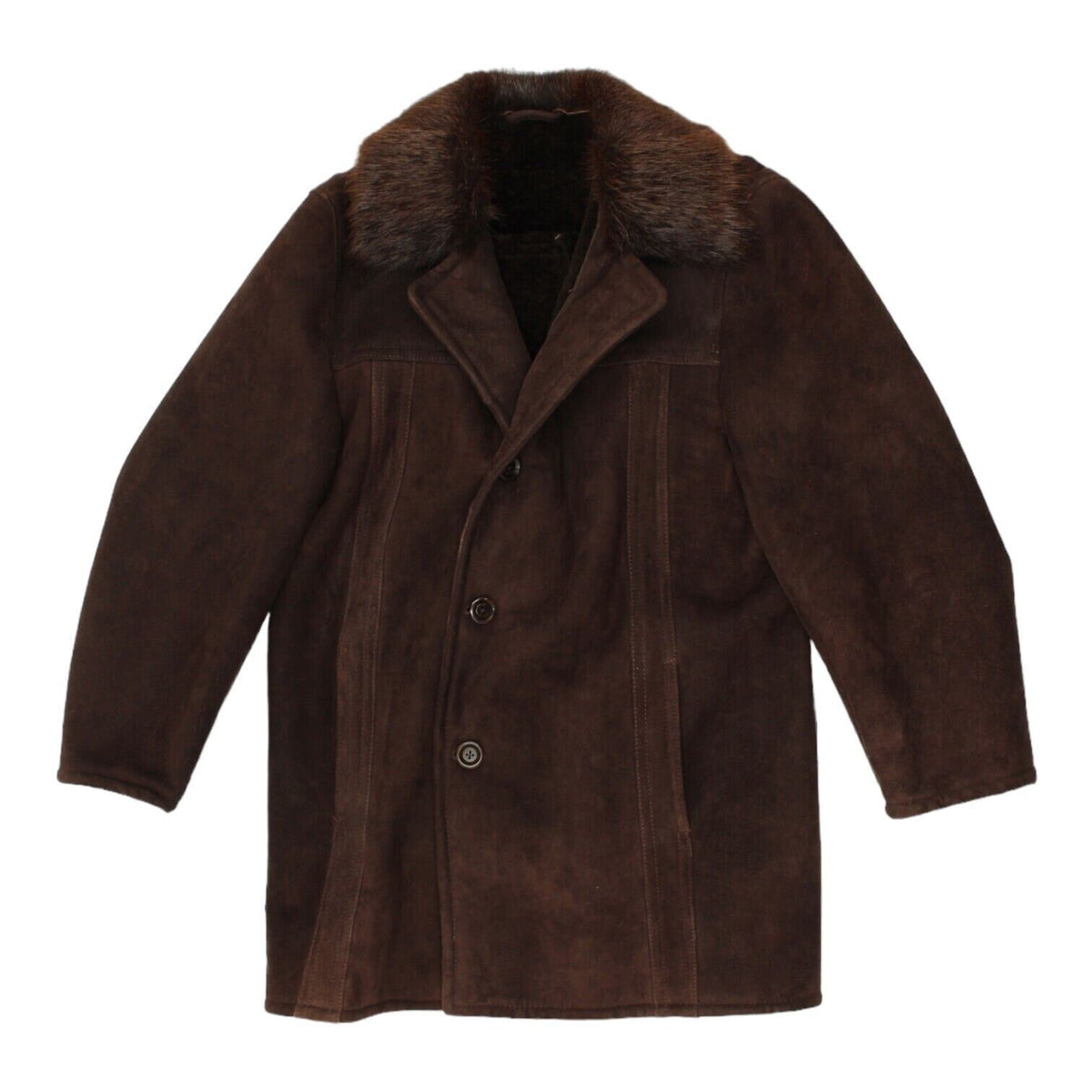 Vintage Mens Brown Sheepskin Fur Trim Suede Coat High End Luxury Overcoat VTG Graphic Tee – Fan Favorite · Perfect For Daily Wear