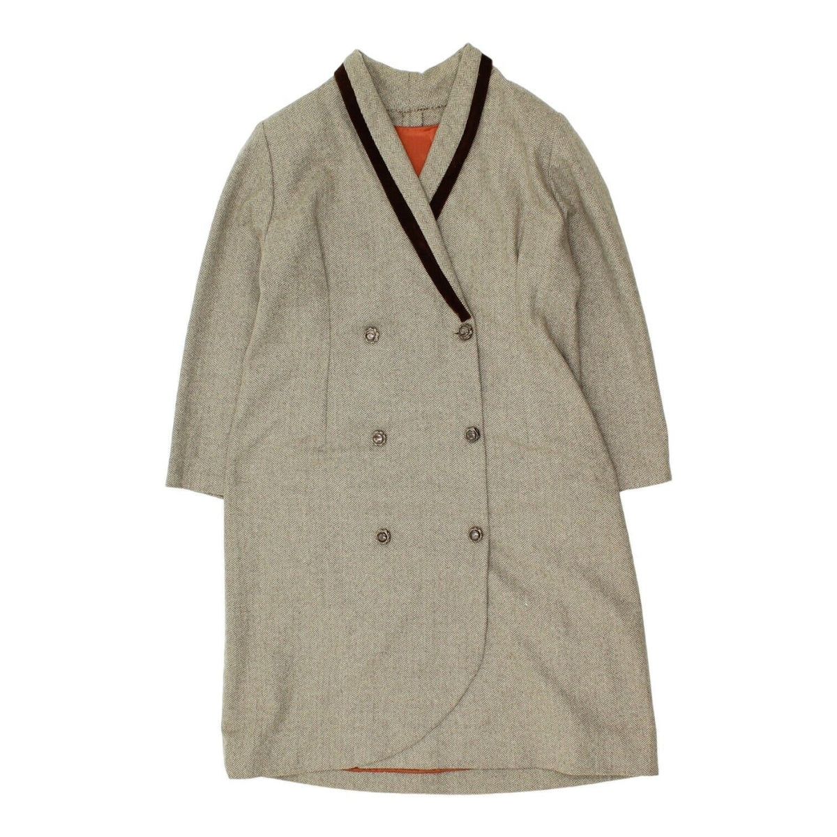 Vintage Womens Grey Double Breasted Overcoat Style Dress Luxury HIgh End VTG Graphic Tee – Easygoing Wear · High-Quality Print