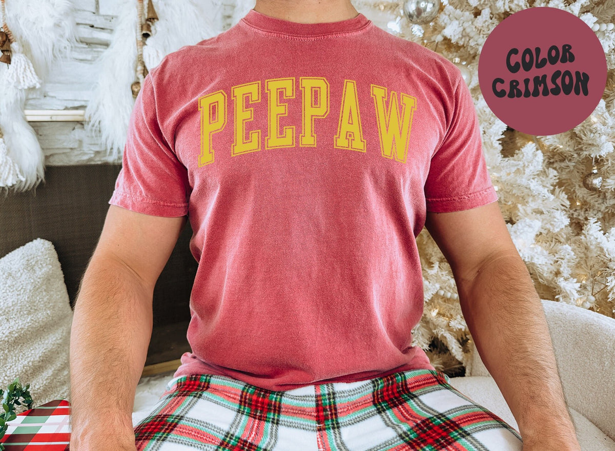 Peepaw Pee Paw New Grandpa Fathers Day Grandfather Shirt Gifts COMFORT COLORS Tshirt Crew Neck Tee Crewneck Short Sleeve Men Women Graphic Tee – Premium Graphic · High-Quality Print