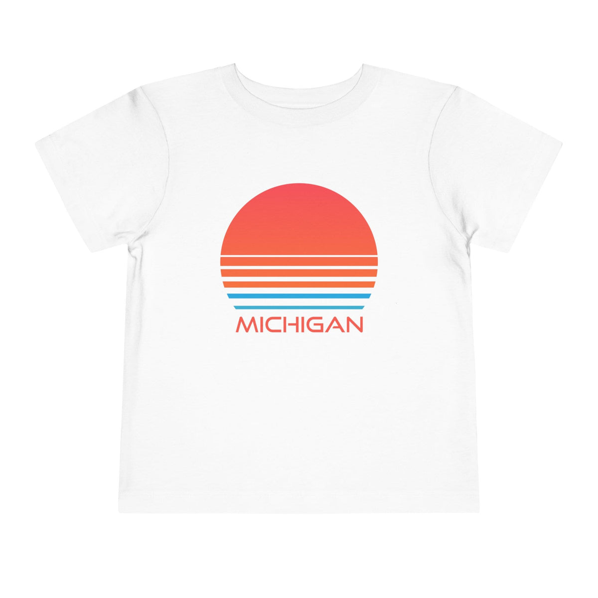 Michigan Toddler TShirt Retro 80s Unisex Toddler Michigan Shirt Personalization Available Graphic Tee – Warm & Stylish · Must-Have Style