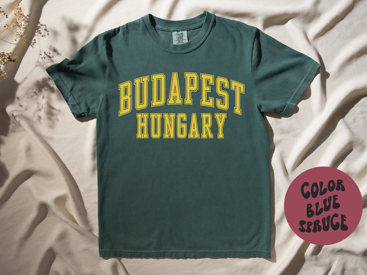 Budapest Hungary Shirt Gifts COMFORT COLORS Tshirt Crew Neck Tee Crewneck Short Sleeve Men Women Graphic Tee – Bold Style · Great Gift For Fans