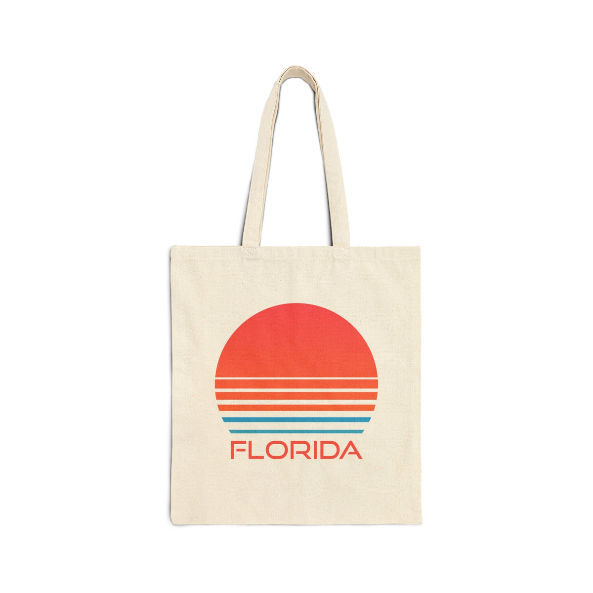 Florida Cotton Canvas Florida Tote Bag Retro 80s Personalization Available Tote Bag – Easygoing Wear · Perfect For Daily Wear