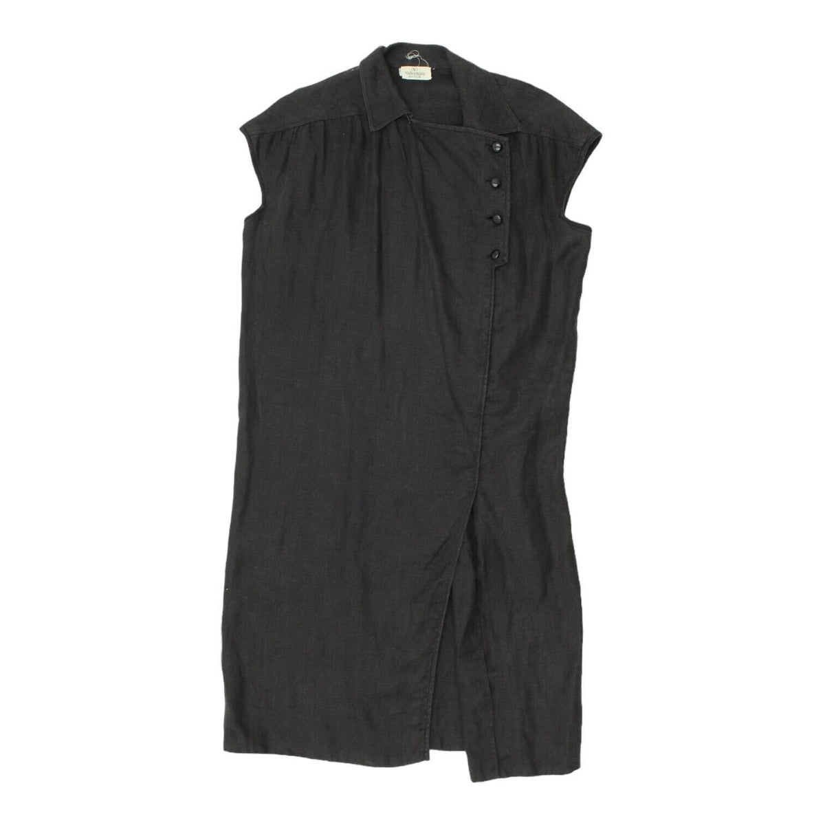 Valentino Womens Grey Sleeveless Button Up Collared Dress Vintage Designer Graphic Tee – Easygoing Wear · Top Pick For Any Outfit