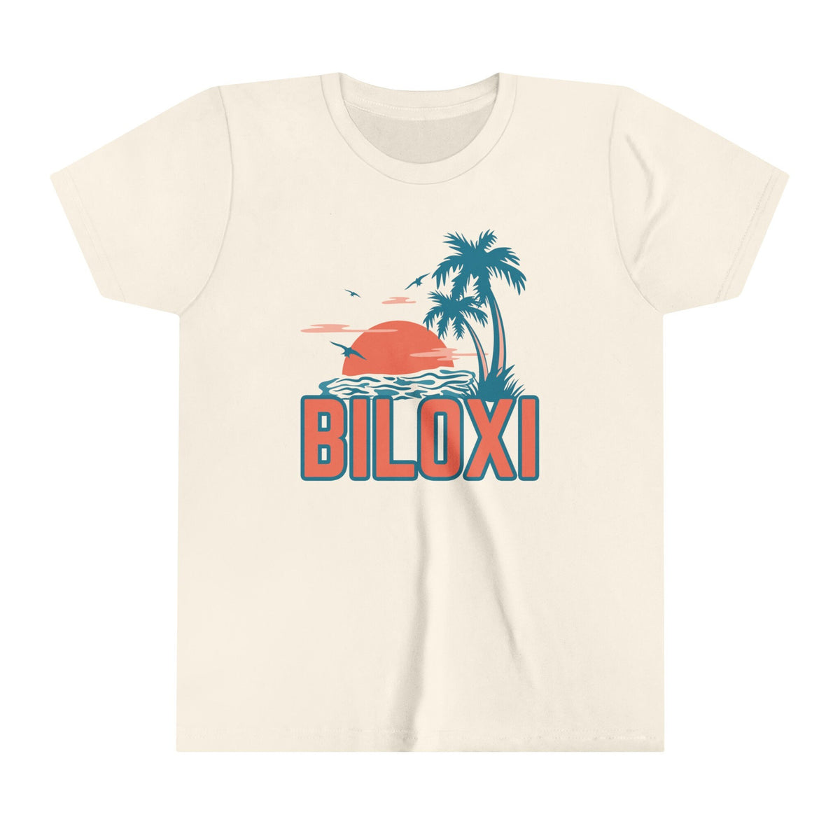 Biloxi Mississippi Youth Shirt Retro Palm Tree Biloxi Kid39s TShirt Personalization Available Graphic Tee – Everyday Comfort · High-Quality Print