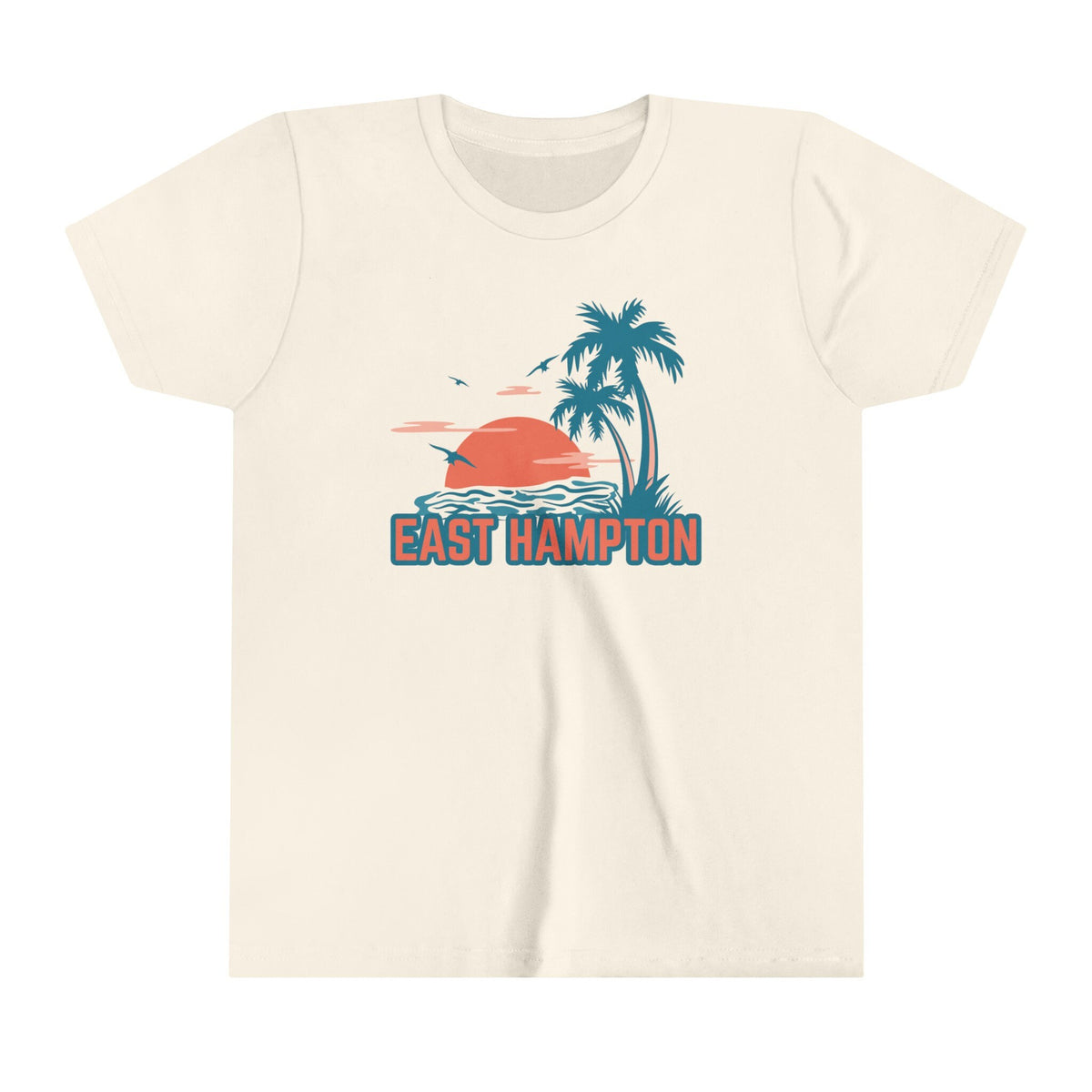 East Hampton New York Youth Shirt Retro Palm Tree East Hampton Kid39s TShirt Personalization Available Graphic Tee – Warm & Stylish · Great Gift For Fans
