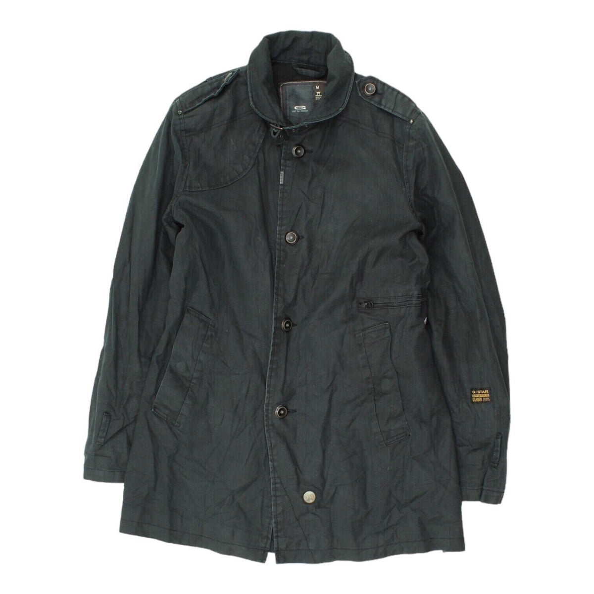 GStar RAW Mens Black Cotton Coat Vintage High End Designer Smart Jacket VTG Graphic Tee – Cozy Vibes · Perfect For Daily Wear