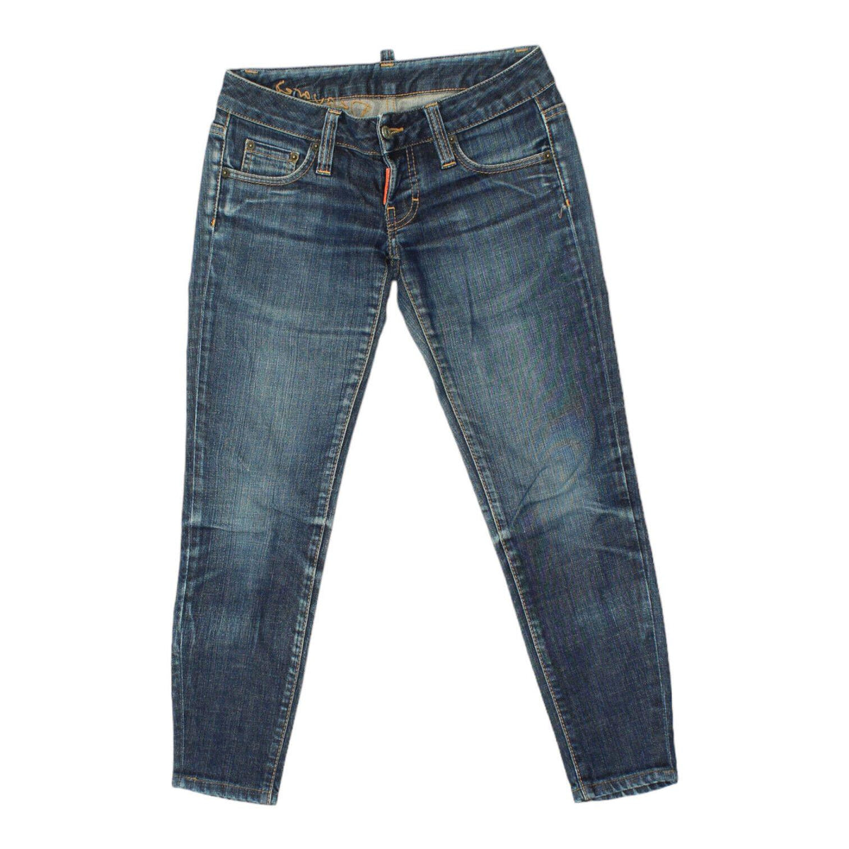 Dsquared2 Girls Blue Low Rise Skinny Jeans Vintage Designer Kids Denim VTG Graphic Tee – Premium Graphic · High-Quality Print
