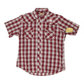 Wrangler Mens Red Check Short Sleeve Shirt Vintage Western Designer Casual Graphic Tee – Warm & Stylish · High-Quality Print