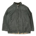 Burberry London Mens Dark Green Full Zip Jacket Vintage Nova Check Lined Graphic Tee – Warm & Stylish · High-Quality Print