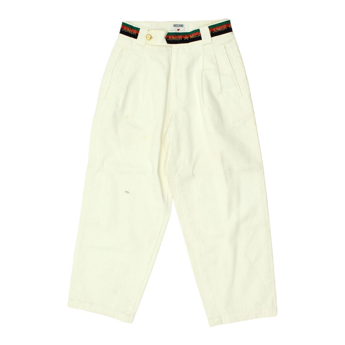 Moschino Junior Boys White Chino Trousers Vintage Luxury Designer Cotton Kids Graphic Tee – Easygoing Wear · Must-Have Style
