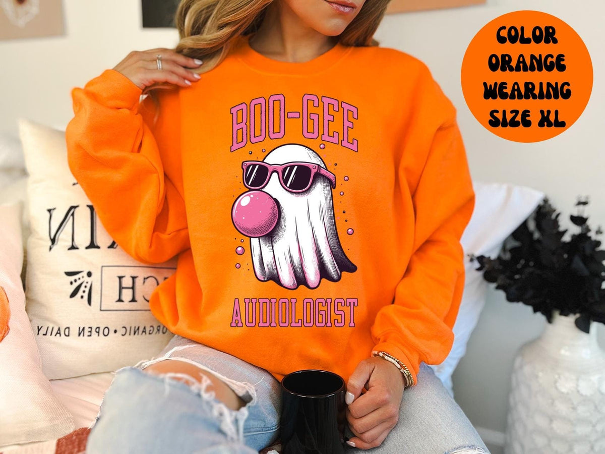 Audiologist Audiology Halloween Ghost Gum Sweatshirt Gifts for Her Funny Sweater Shirt Cozy Comfy Unique Sweatshirt – Bold Style · Perfect For Daily Wear