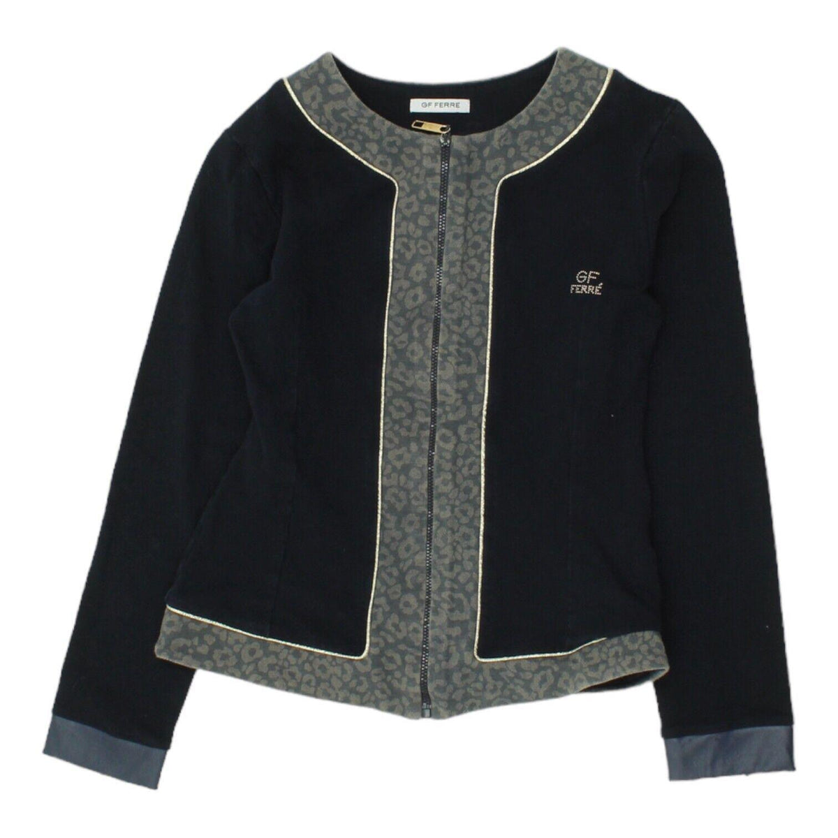 GF Ferre Kids Navy Full Zip Long Sleeve Top Vintage High End Girls Designer Graphic Tee – Everyday Comfort · Perfect For Daily Wear
