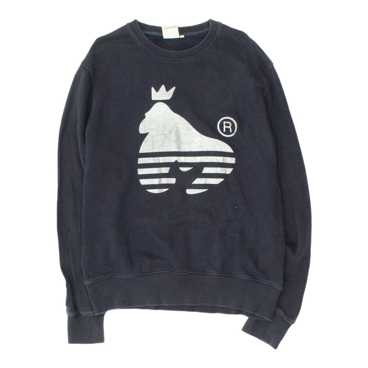 Money Mens Navy Silver Logo Crew Neck Sweatshirt Vintage Designer Jumper VTG Sweatshirt – Warm & Stylish · Top Pick For Any Outfit