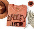 Spooky Janitor Custodian School Halloween Fall Autumn Shirt Gift Comfort Colors Tshirt Back to School Crewneck Tee Crewneck Costume Graphic Tee – Soft Feel · Great Gift For Fans