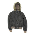 Belstaff Womens Black Quilted Hooded Fur Trim Jacket Vintage Designer VTG Graphic Tee – Bold Style · Perfect For Daily Wear