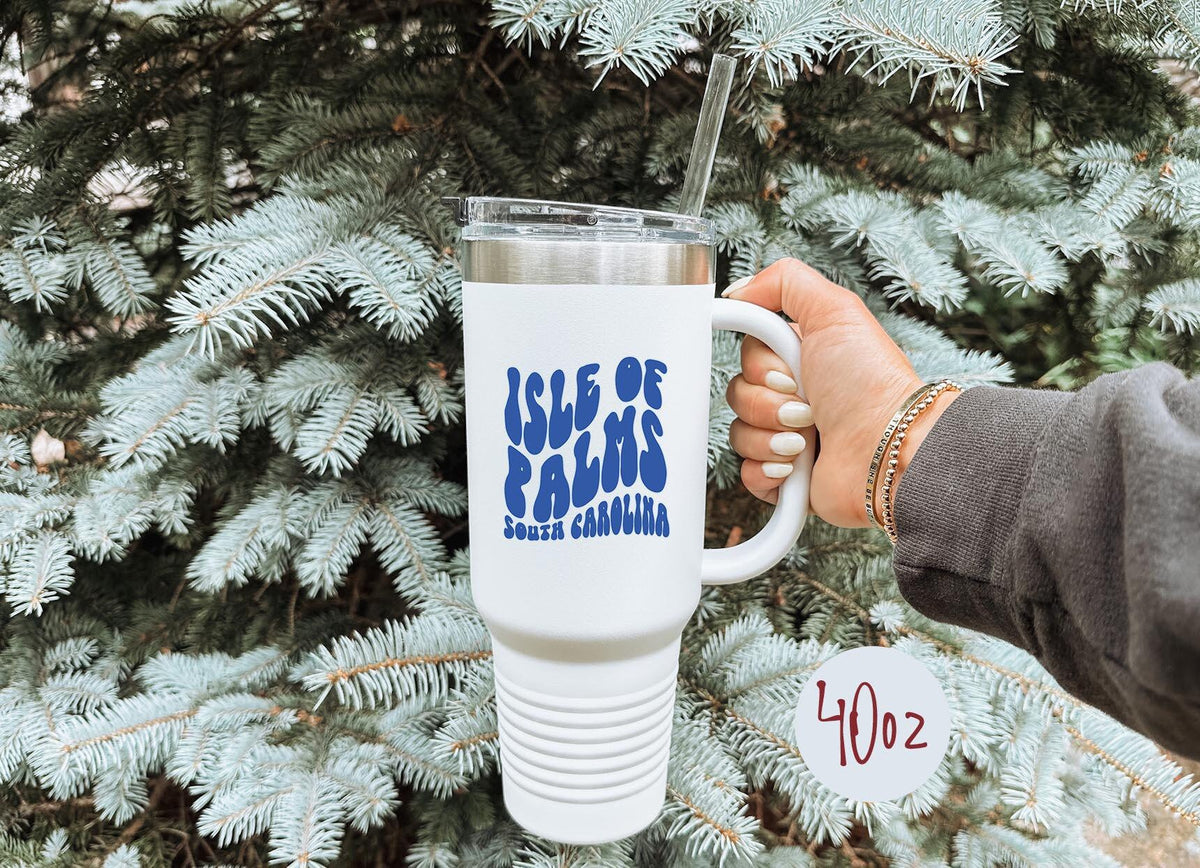 Isle of Palms SC South Carolina Trip Moving Tumbler 40oz Cup Gifts With Straw With Handle Birthday Gift Insulated Cup Travel Mug Graphic Tee – Soft Feel · Trending Graphic Apparel