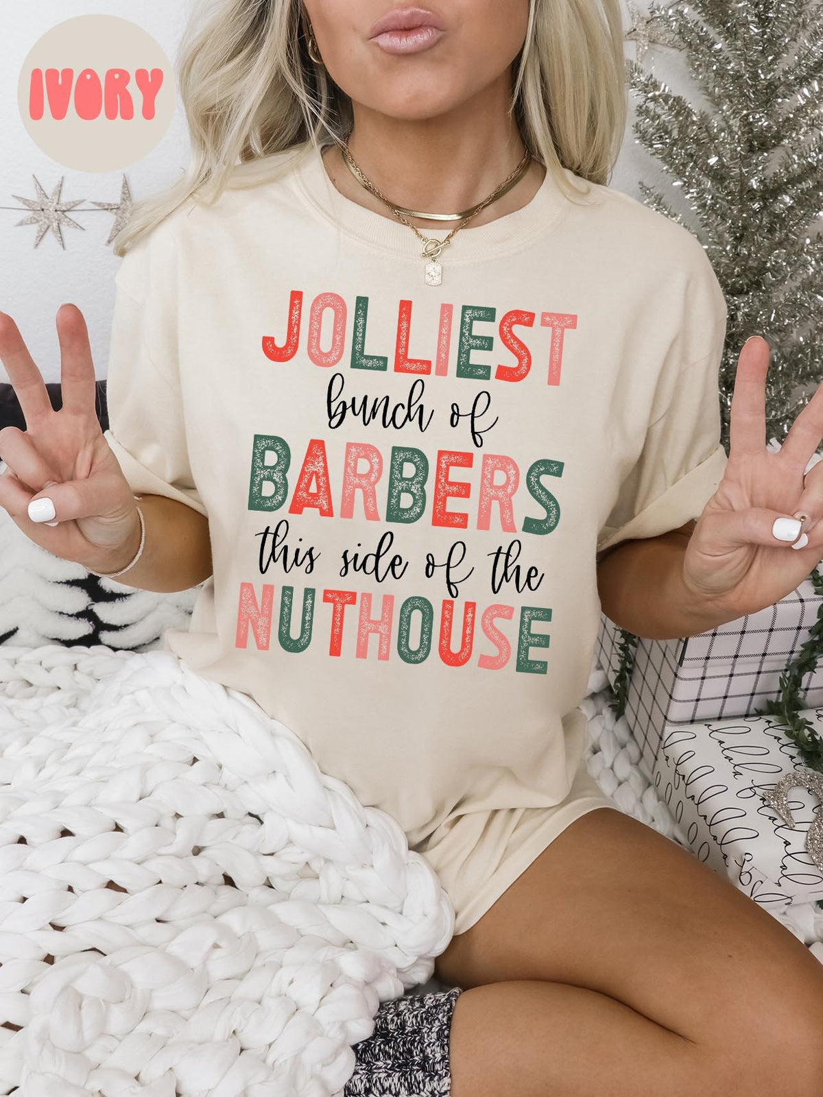 Barber Christmas Crew Group Shirt Gifts Comfort Colors Tshirt Crewneck Tee Crewneck Men Women Graphic Tee – Fan Favorite · Must-Have Style