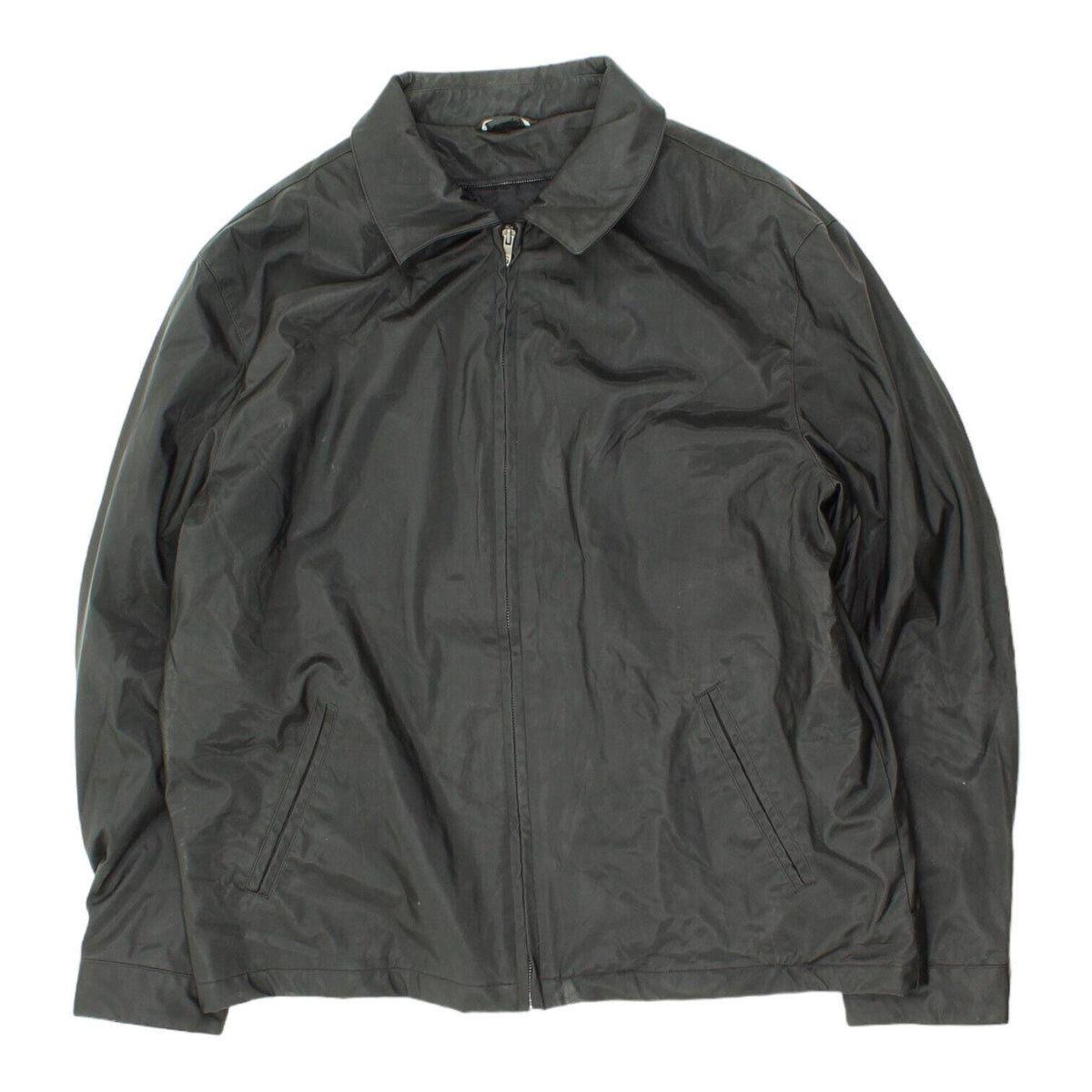Guess Mens Black Quilted Full Zip Jacket Vintage High End Designer VTG Graphic Tee – Aesthetic Look · Must-Have Style