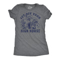 Get Off Your High Horse Horse Girl Cowboy Boots Southerner Shirts Farm Girl Try Me Cowgirl Shirts Funny Shirts Horse Shirts Graphic Tee – Cozy Vibes · Perfect For Daily Wear