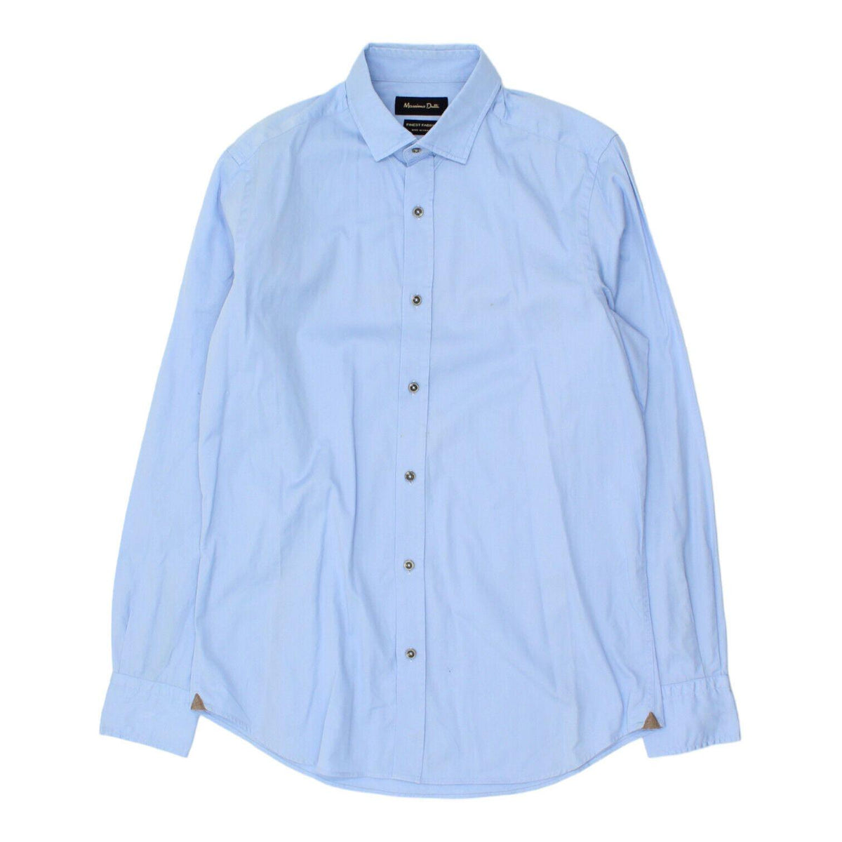 Massimo Dutti Mens Blue Button Up Shirt Vintage High End Designer VTG Graphic Tee – Soft Feel · High-Quality Print