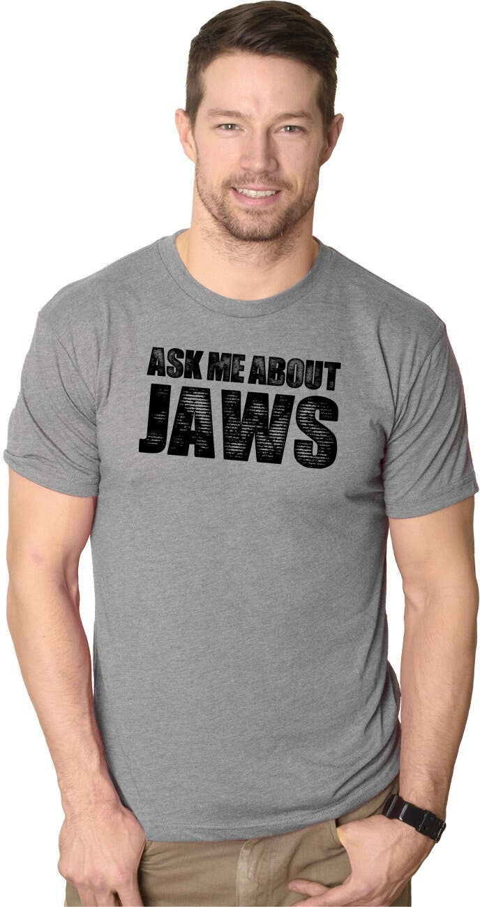 Shark Shirt Jaws Flip Shirt Ask me about Jaws Funny Flip T Shirt Mens Shark Tee Shark Gifts Sea Fish Clothes Funny Shirts Men Graphic Tee – Feel-Good Design · Top Pick For Any Outfit