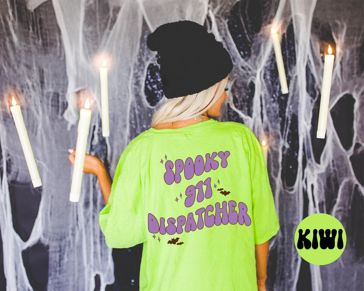 911 Dispatcher Spooky Halloween Bats Shirt Gifts Back of Tshirt Tees TShirt Unisex Funny Birthday Gift Women Men Graphic Tee – Easygoing Wear · Must-Have Style