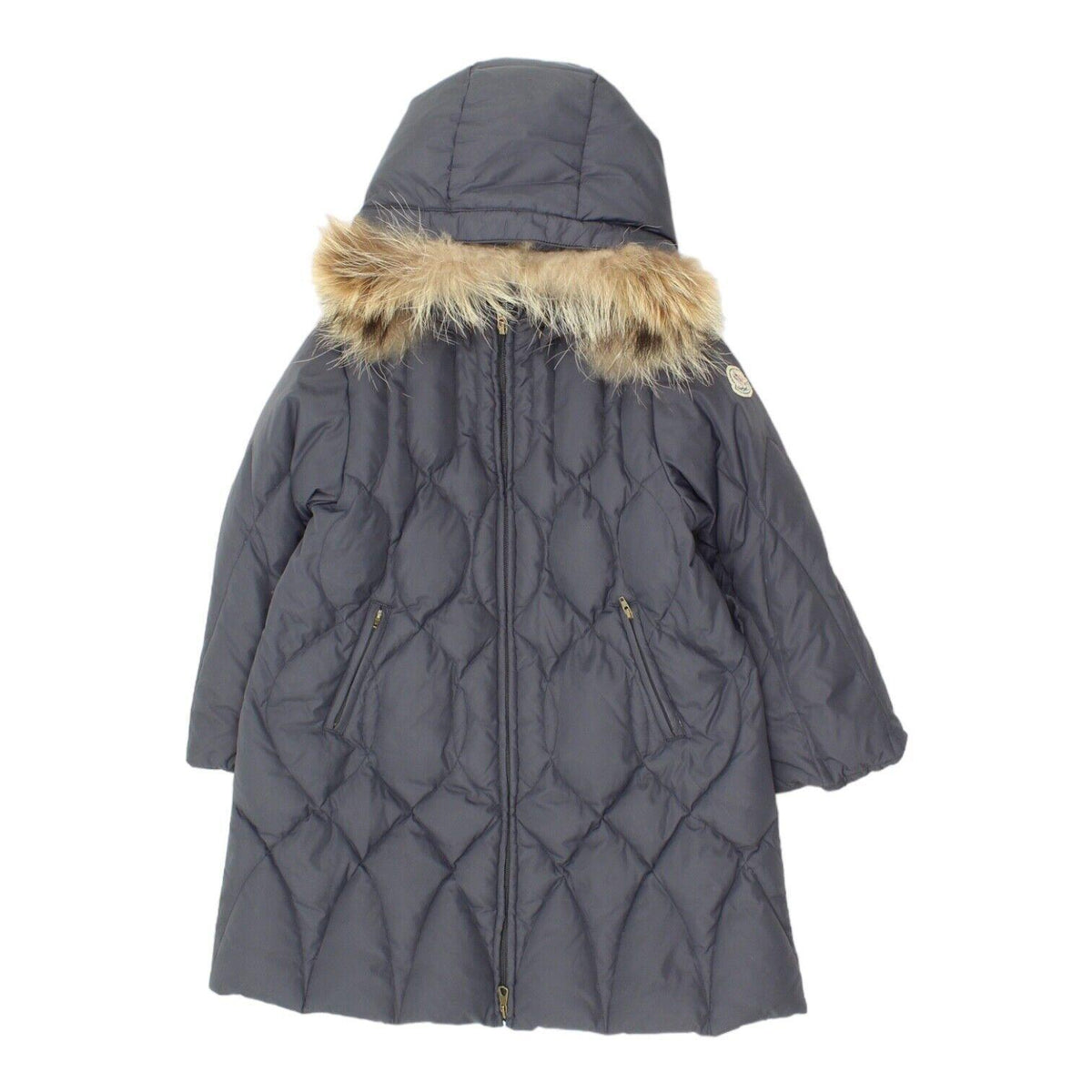 Moncler Kids Navy Fur Hooded Puffer Coat Vintage Padded Boys Girls Designer Graphic Tee – Cozy Vibes · Perfect For Daily Wear