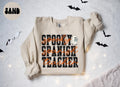 Spanish Teacher Spooky Halloween Sweatshirt Gifts for Her Funny Sweater Shirt Cozy Comfy Unique Sweatshirt – Everyday Comfort · Must-Have Style