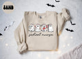 School Nurse Halloween Ghost Sweatshirt Gifts for Her Funny Sweater Shirt Cozy Comfy Unique Sweatshirt – Easygoing Wear · High-Quality Print