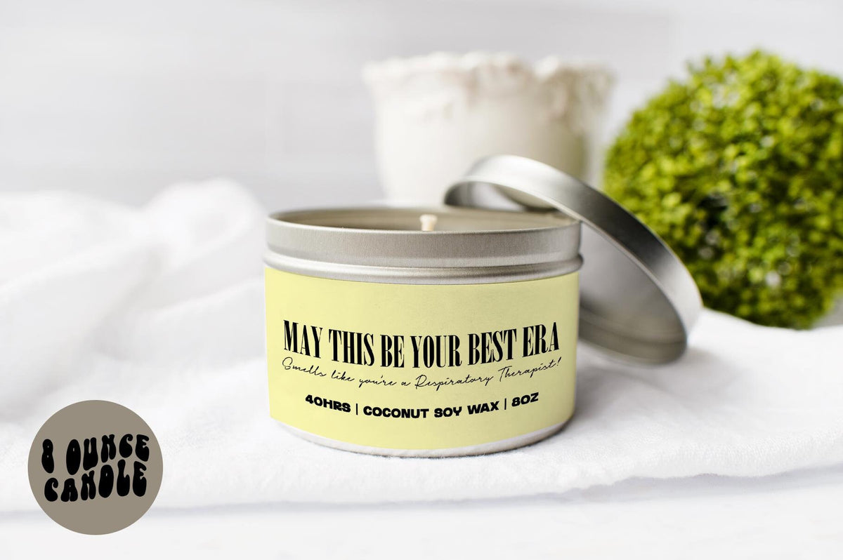 Respiratory Therapist Era Graduation Candle Gifts Tin Coconut Soy Wax Scented Aromatherapy Vanilla Coffee Home Office Decor Graphic Tee – Aesthetic Look · Must-Have Style