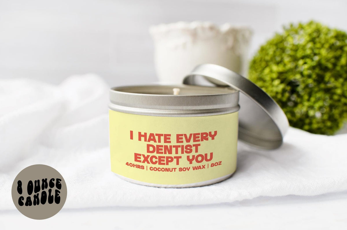Dentist Thank You Candle Gifts Tin Coconut Soy Wax Scented Aromatherapy Vanilla Coffee Home Office Decor Graphic Tee – Fan Favorite · Perfect For Daily Wear