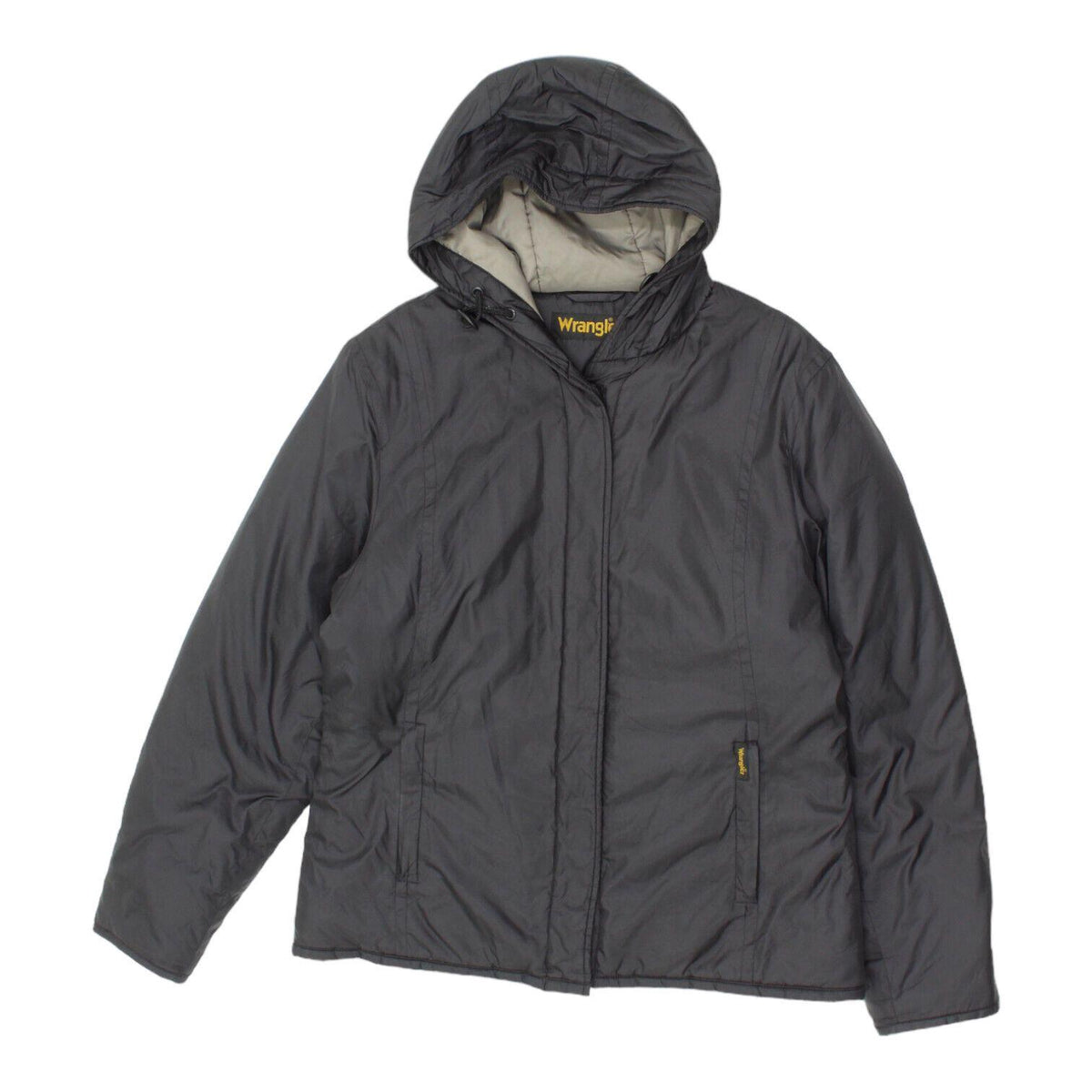 Wrangler Womens Black Nylon Quilted Hooded Rain Jacket Vintage Designer VTG Graphic Tee – Premium Graphic · Great Gift For Fans