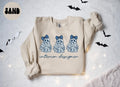 Interior Designer French Blue Toile Halloween Ghosts Coquette Floral Sweatshirt Gifts for Her Funny Sweater Shirt Cozy Comfy Unique Sweatshirt – Everyday Comfort · Top Pick For Any Outfit