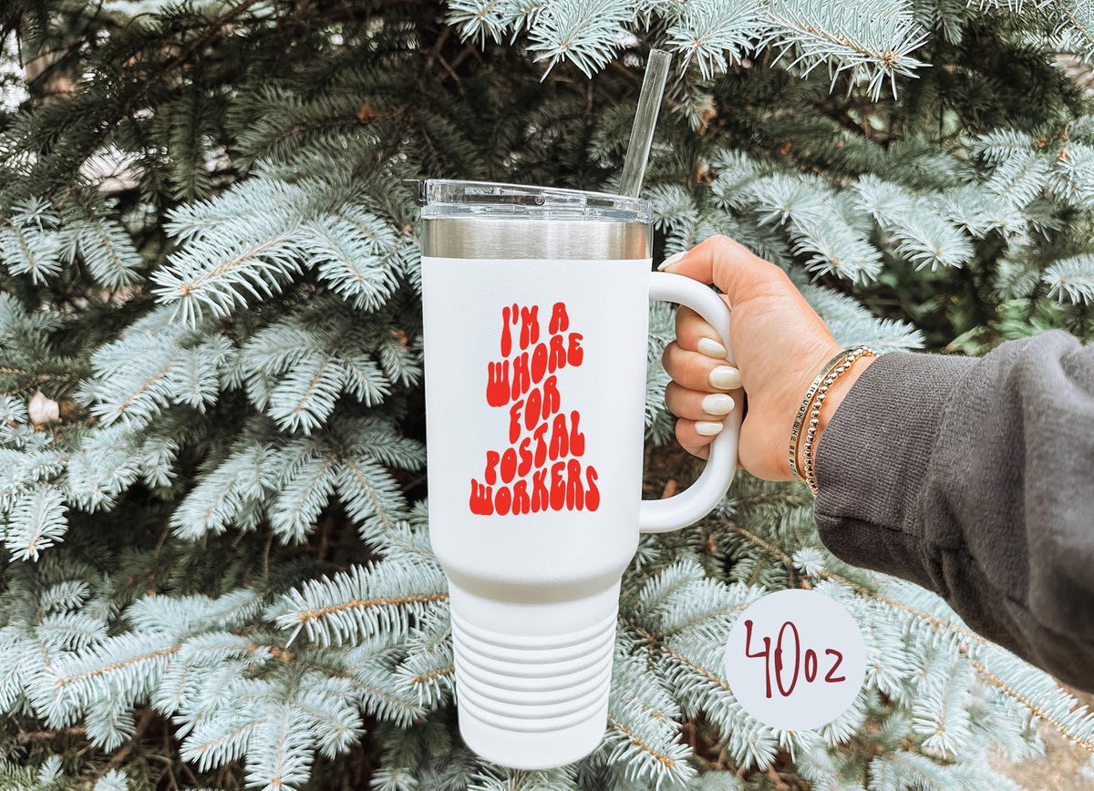 Postal Worker Wife Husband Girlfriend Boyfriend Tumbler 40oz Cup With Straw Gifts Insulated Cup Travel Mug Graphic Tee – Fan Favorite · Top Pick For Any Outfit