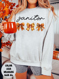 Fall Janitor Sweatshirt Gifts for Her Autumn Crewneck Bows Coquette Sweatshirt Funny Sweater Shirt Cozy Comfy Unique Sweatshirt – Premium Graphic · Perfect For Daily Wear