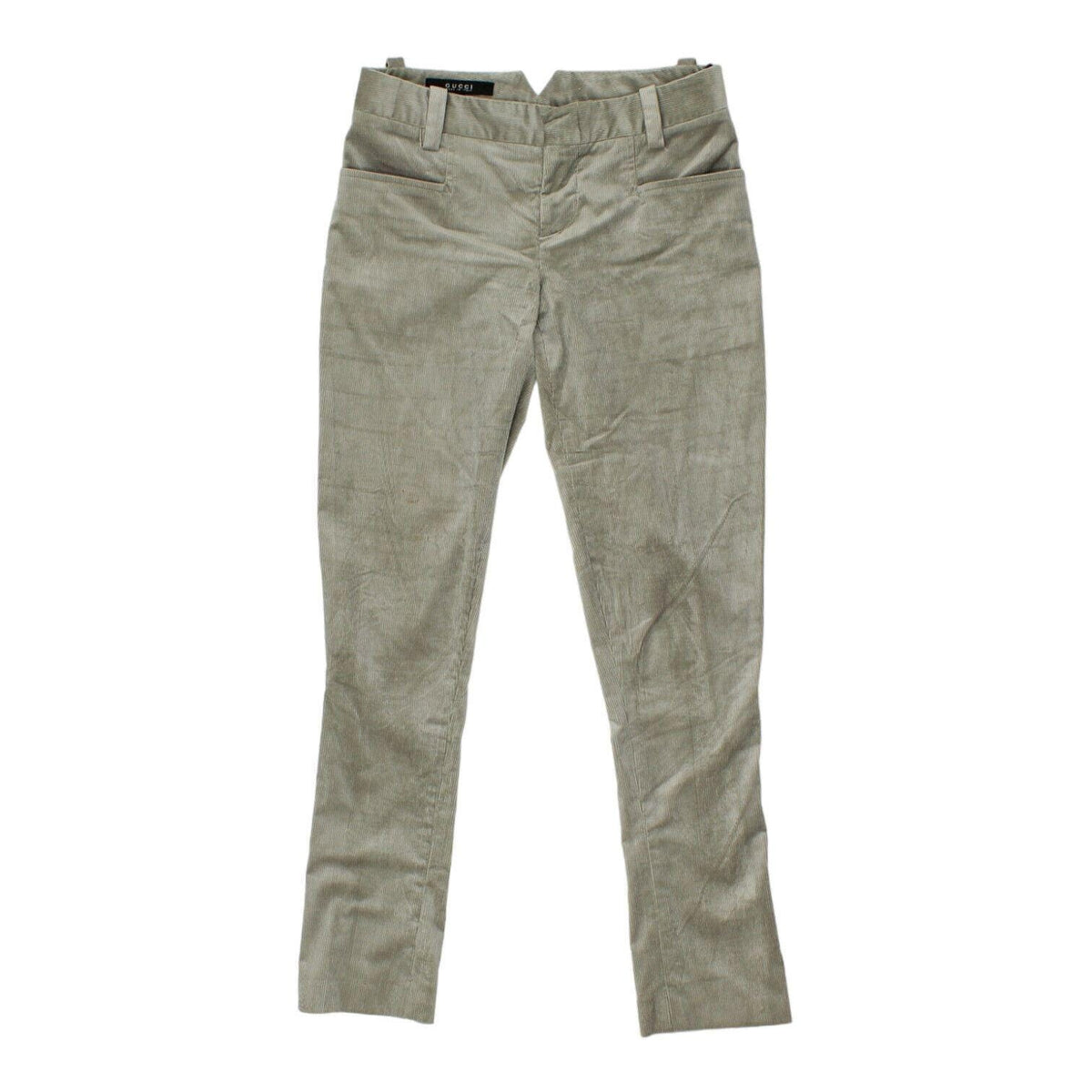 Gucci Womens Grey Corduroy Low Rise Skinny Trousers Vintage Designer VTG Graphic Tee – Soft Feel · Must-Have Style