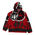 Genesis Womens Red Black Full Zip Wolf Knit Hoody Vintage Designer Sweater VTG Graphic Tee – Premium Graphic · Perfect For Daily Wear