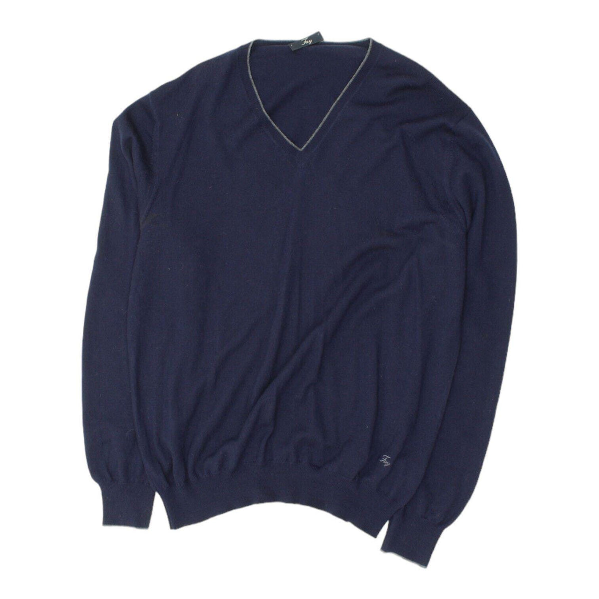 Fay Mens Navy VNeck Wool Knit Jumper Vintage High End Designer VTG Graphic Tee – Aesthetic Look · Top Pick For Any Outfit